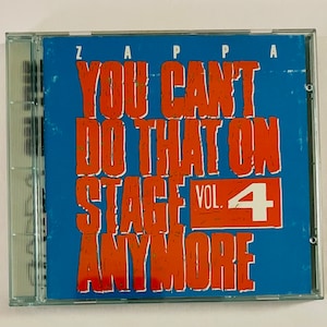 Frank Zappa You Can&#39;t Do That On Stage Anymore Vol. 4 CD