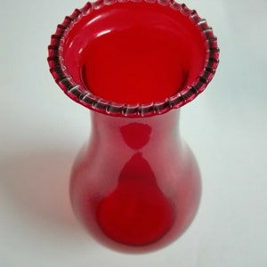 Ruby Red Glass BEADED Top Chimney Electric / Oil Lamps (2 1/2" fitter) image 7