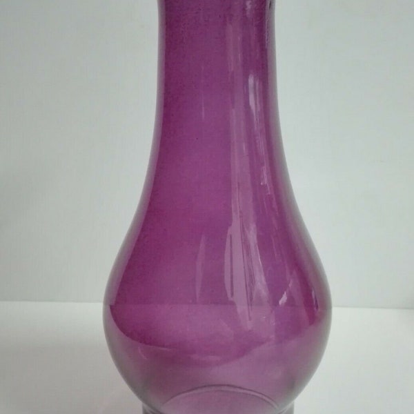 Amethyst Glass BEADED Top Chimney Electric / Oil Lamps (2 1/2" fitter)