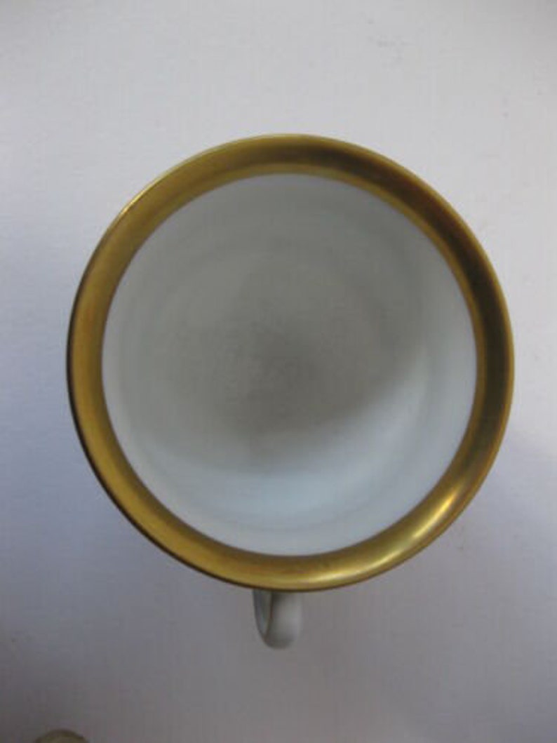 Empire Style Porcelain Footed Cup and Saucer by Vista Alegre Portugal