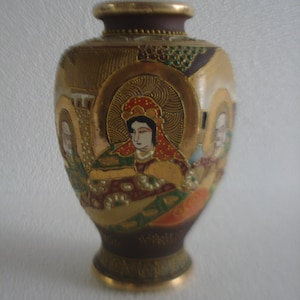 Satsuma Porcelain Vase Hexagonal Format