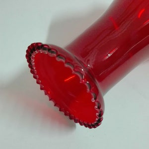 Ruby Red Glass BEADED Top Chimney Electric / Oil Lamps (2 1/2" fitter) image 5