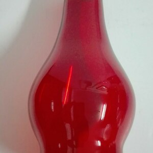 Ruby Red Glass BEADED Top Chimney Electric / Oil Lamps (2 1/2" fitter) image 2
