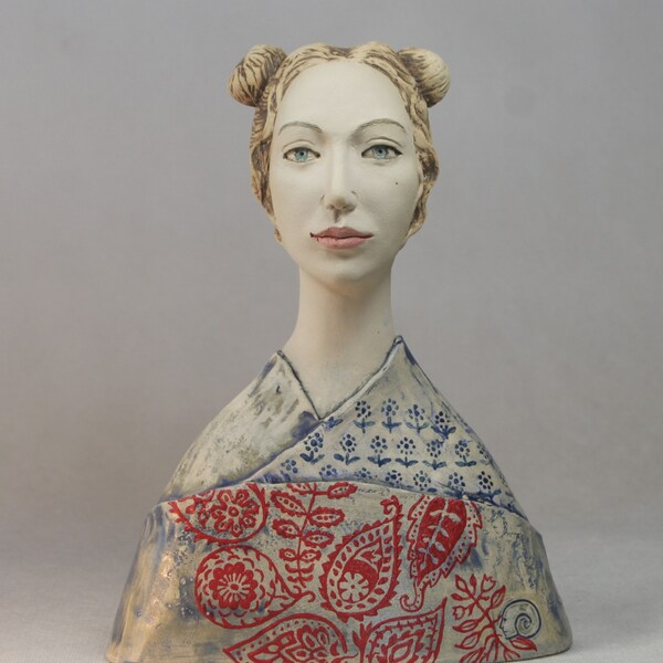 Ceramic Woman Statues Etsy