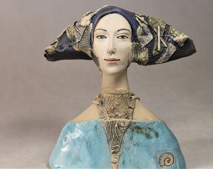 Female Handmade Clay Sculpture Fine Art Ceramic Unique Etsy