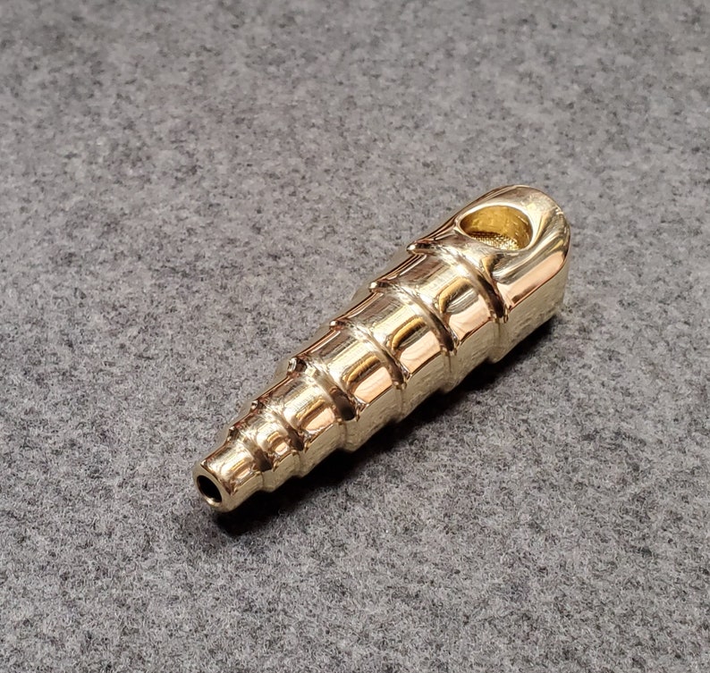 Solid Brass small smoking pipe Etsy