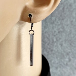 Gunmetal earring, Stick dangle, Stick jewellery,  Bar earring, Stick dangle men, Stick earring, Unisex earring, Earring bar, Dangle stick