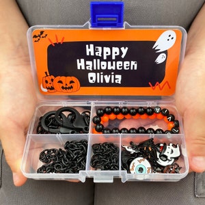 Personalized Halloween crafts for kids Halloween custom gifts for kids DIY Halloween jewelry Halloween party favors Making jewelry craft kit