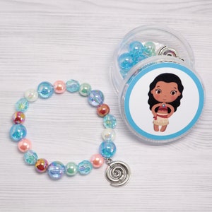 DIY Moana Armband Moana Partei begünstigt kleine Mädchen Schmuck machen Handwerk Kit Moana Geburtstag Aktivität Moana Party Taschen Geburtstagsgeschenk für Kinder
