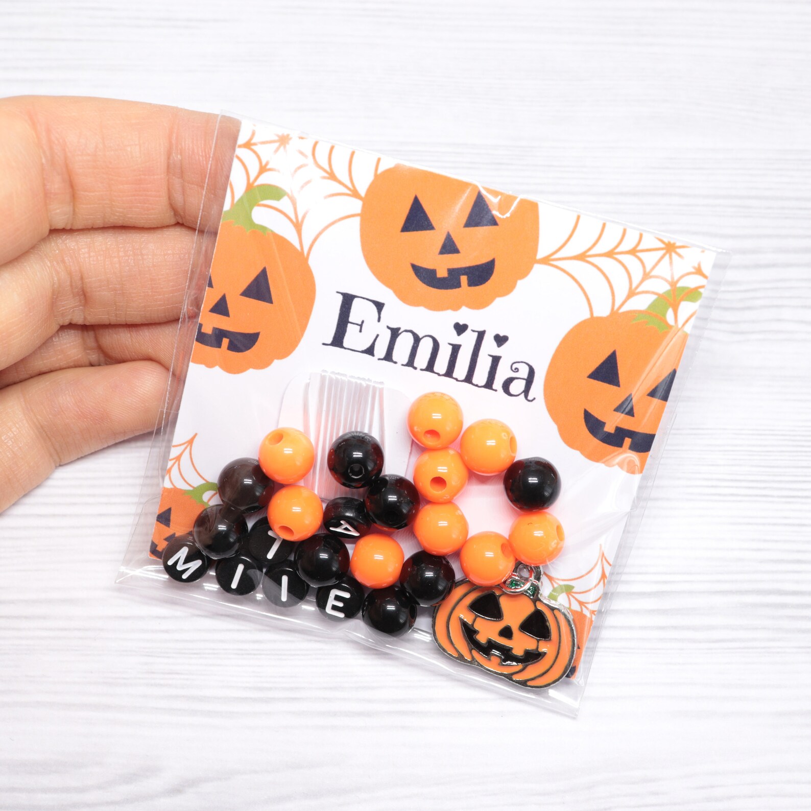 DIY Pumpkin Name Bracelet Halloween Making Craft Kit Halloween - Etsy