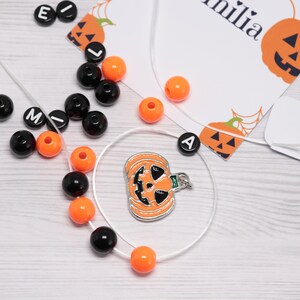 DIY Pumpkin Name Bracelet Halloween Making Craft Kit Halloween Custom ...