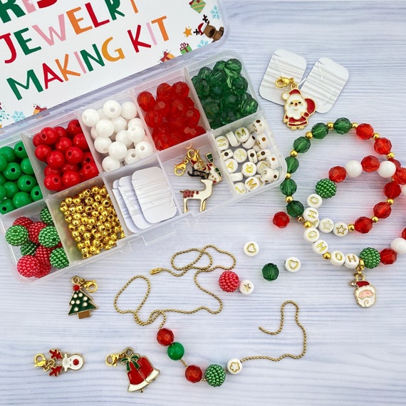 Diy Christmas Bracelet Making Kit With Alloy Christmas - Temu