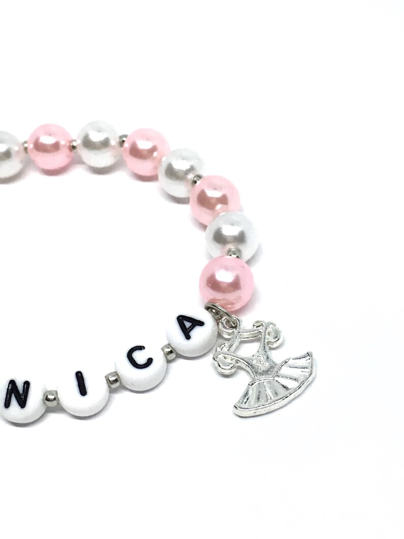 Personalized Ballet Bracelet Ballet Theme Bracelet Tutu Charm Bracelet Ballet Party Gift Ballerina Birthday Personalized Ballerina Favors