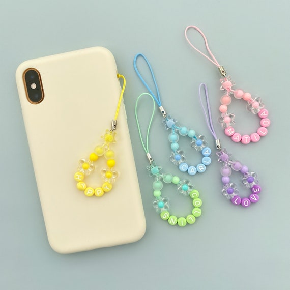 Mini Custom Phone Strap Cute 90s Style Beaded Phone Charm