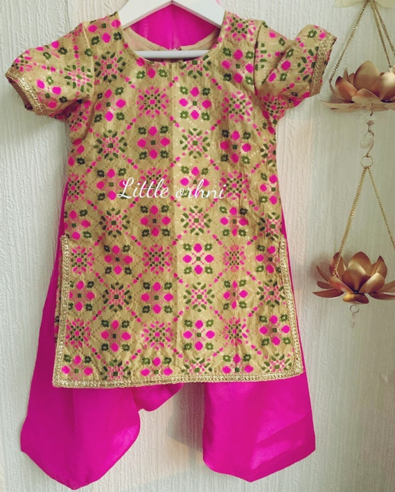 patiala kurta set for kids girl punjabi salwar suit for baby girl patiyala dress  baby girl