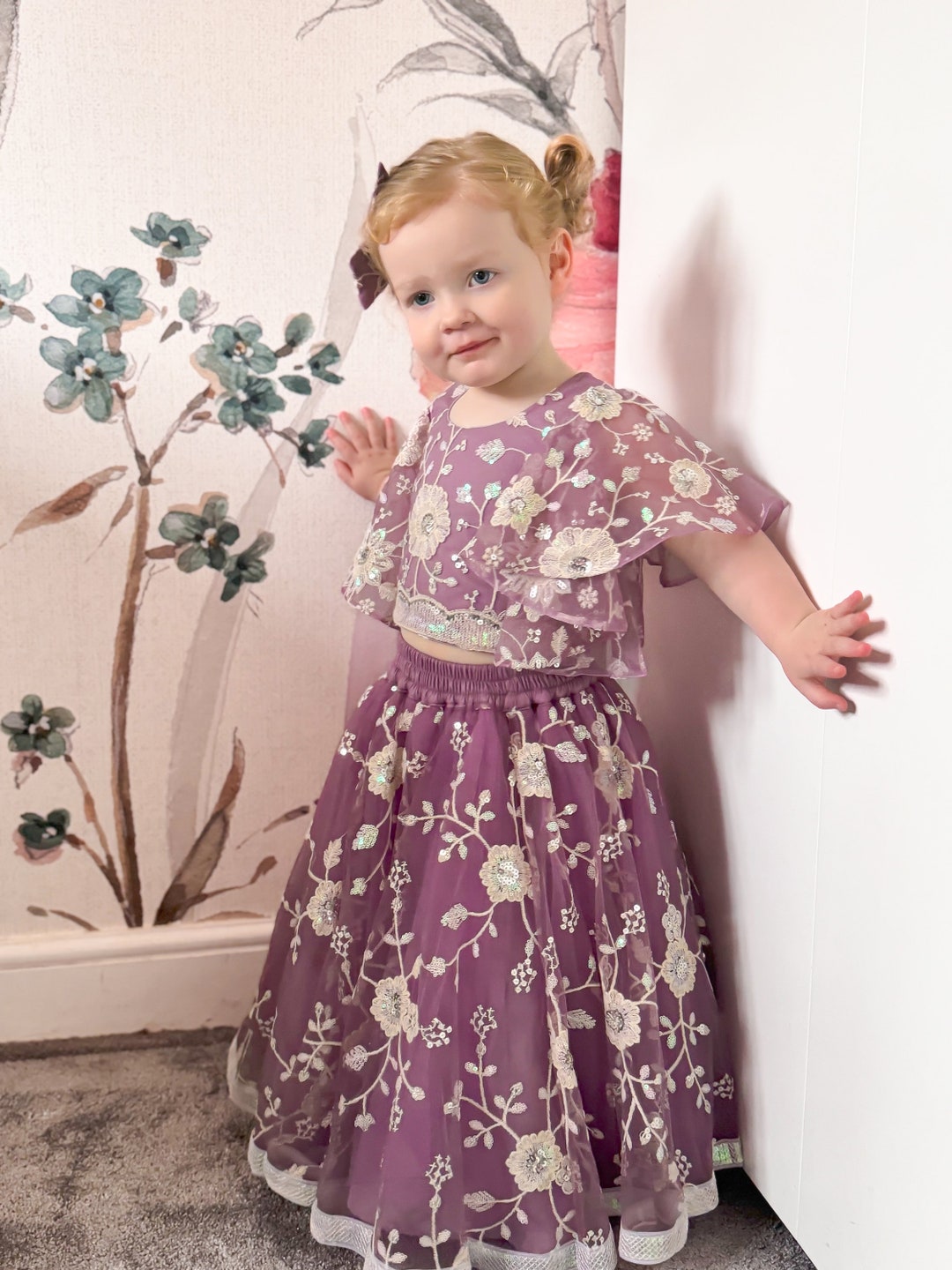 Baby Lehenga Choli in French Lilac toddler Eid Dress Traditional Indian Dress for Girl Lehenga Choli for Girl Kid Girl Lehenga Choli Etsy UK