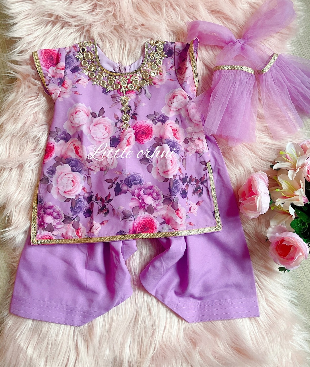 パンジャビドレス 花うさぎ sama 3 dresses