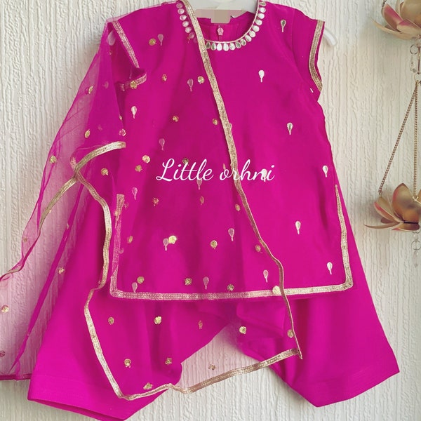 Pink Punjabi Suit for Baby Girl | Punjabi Suit for Woman | Girl Indian Wear Traditional | Girl Punjabi Suit | Baby Eid Dress | Daughter Gift