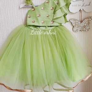 Mint Green Pastel Lehenga | Toddler Eid Dress | Traditional Indian Dress for Girl | Lehenga Choli for Girl | Kid Girl Lehenga Choli