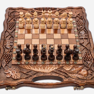 Juego de ajedrez de madera, tablero de ajedrez plegable, juego de ajedrez hecho a mano para viajar, portátil y plegable, juego de ajedrez de lujo, regalo de ajedrez personalizado