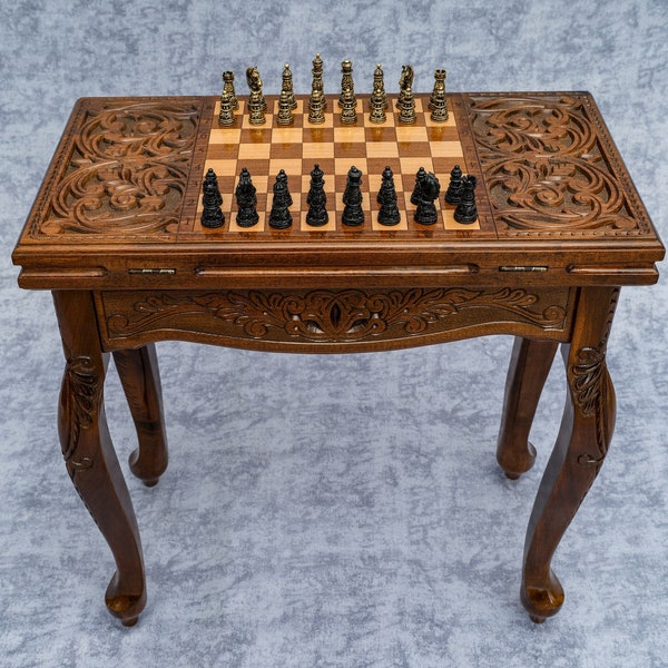 Personalized Backgammon Table Etsy