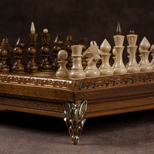 Handle chess board, handmade chess board, luxury chess set