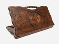Engraved  animal Deer Family. Wooden Chess and Backgammon Board Set: Handmade Folding Travel Game product logo