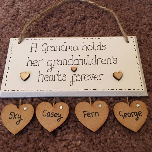 Grandma Nanny Nan Gift Birthday Mothers Day Plaque Etsy