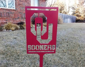 Yard Stake - 36" - Oklahoma University - Sooners - OU - Garden Decor - Outdoor Decor - Sign - Lawn Decoration - Father's Day - Rectangle