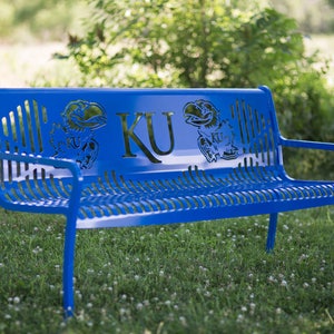 Bench (6ft) - Outdoor - Patio Furniture - Father&#39;s Day - Anniversary Gift - Wedding Gift - Metal Bench - Sports - College