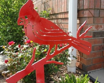 Cardinal - Bird - garden decor - Nature - St Louis - Outdoor Decor - Outdoor - Metal - Steel - Lawn Decoration