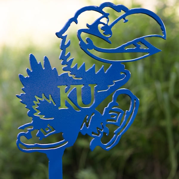 Kansas University - Jayhawks - KU - Garden Decor - Outdoor Decor - sign - NCAA - Lawn Decoration