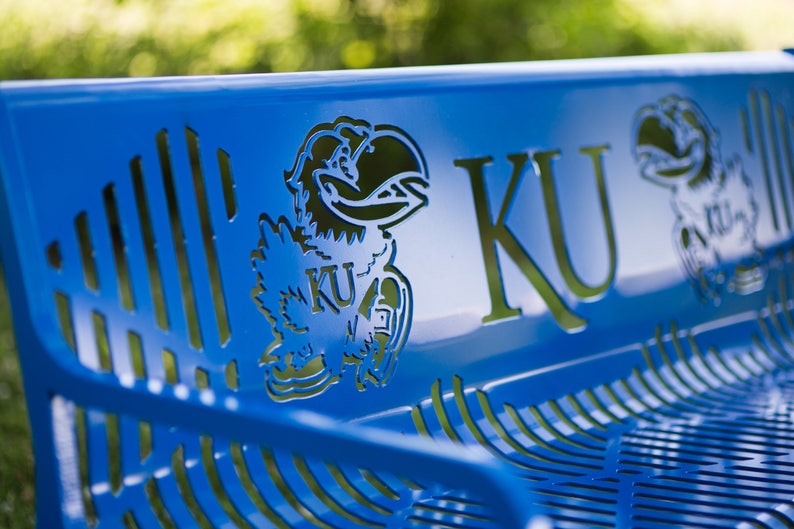 College Sports - Bench Father/'s Day 6ft Wedding Gift Anniversary Gift Patio Furniture Personalized - Metal Bench Outdoor