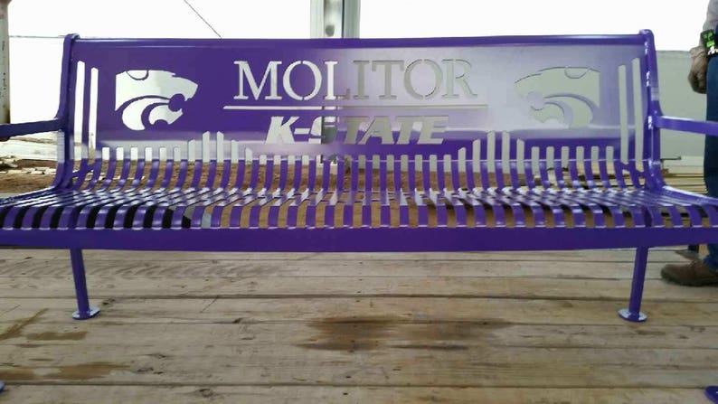 College Sports - Bench Father/'s Day 6ft Wedding Gift Anniversary Gift Patio Furniture Personalized - Metal Bench Outdoor