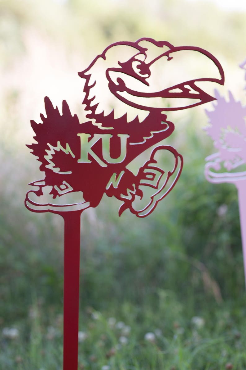 Kansas University Jayhawks KU Garden Decor Outdoor Etsy