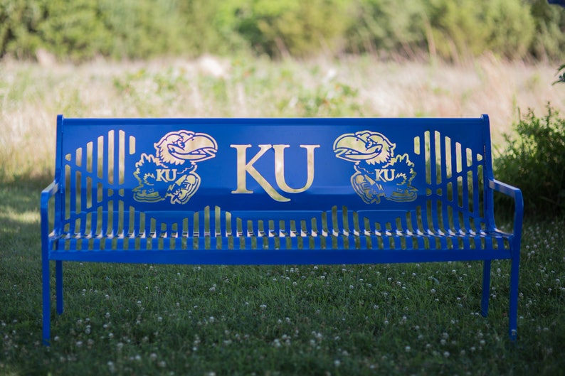 College Sports - Bench Father/'s Day 6ft Wedding Gift Anniversary Gift Patio Furniture Personalized - Metal Bench Outdoor