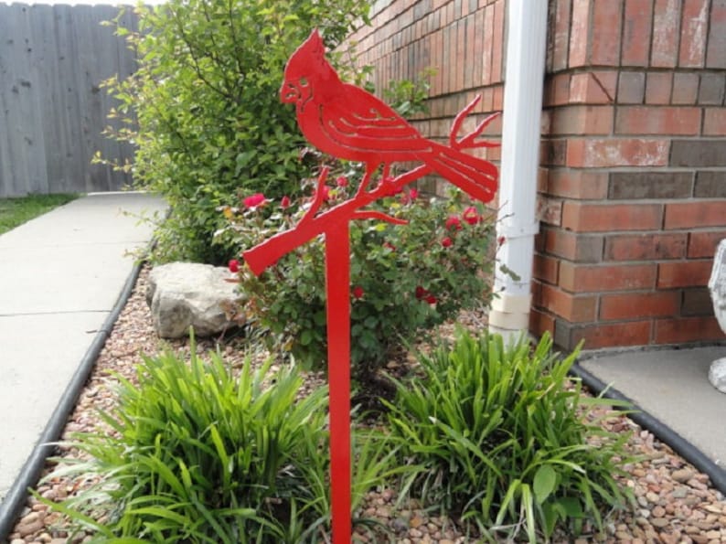 Cardinal Bird garden decor Nature St Louis Outdoor Etsy