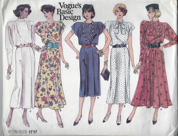 Vogue Pattern One Piece Dress Summer Dress Pattern Spring Etsy Vogue Pattern One Piece Dress Summer Dress Pattern Spring Etsy