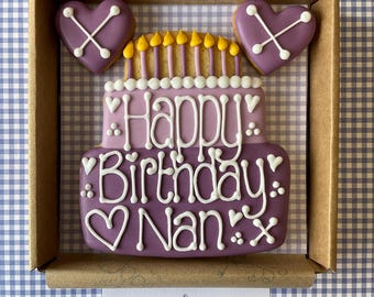 Happy Birthday Cake Cookie / cookie card / personalised biscuit