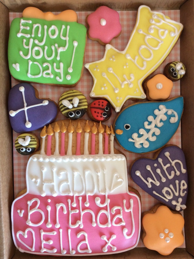 Birthday cookie box edible gift for a special friend Etsy