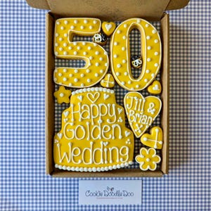 50 Golden wedding years cookies / personalised cookies