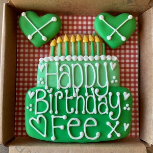 Happy Birthday Cake Cookie / cookie card / personalised biscuit