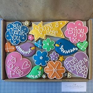 Personalised Thank You Cookie Box: Royal Iced Biscuits, Teacher / class cookies