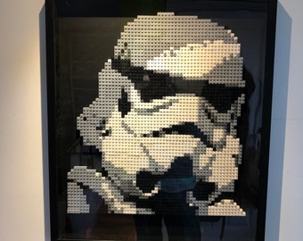 Starwars Stormtrooper Mosaic Brick Block Wall Art Etsy
