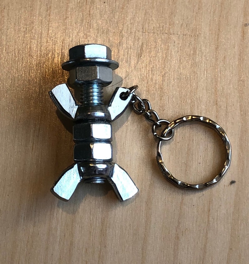Nut and Bolt Keychain Figure Etsy UK