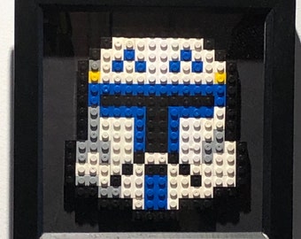 Star Wars, Capitán Rex, arte de pared, mosaico de bloques de ladrillo, arte de píxeles, ciencia ficción, arte de fan