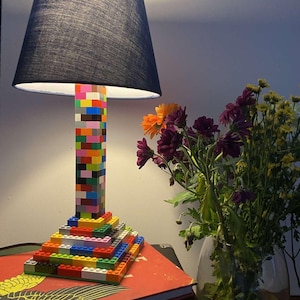 Brick block Table Lamp - Desk, Bedroom table Lamp