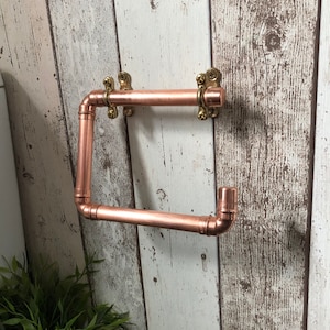 Copper Pipe Toilet Roll Holder. Hand made