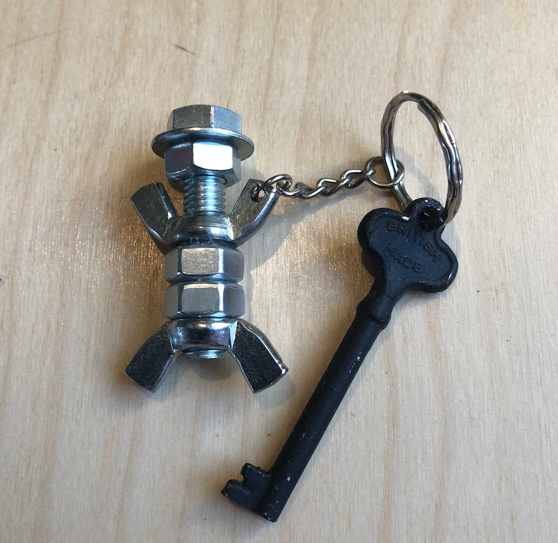 Nut and Bolt Keychain Figure Etsy UK