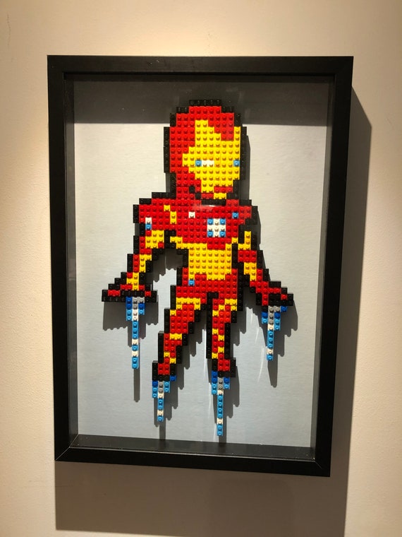 Iron Man Avengers Brick Block Fan Wall Art Mosaic Etsy